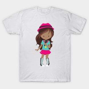 African American Girl, Rock Girl, Band Singer T-Shirt